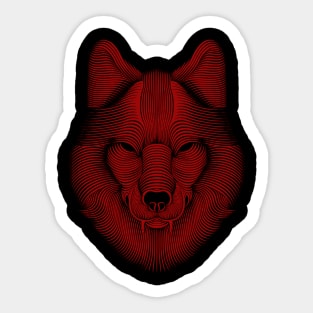 WOLF LINE RED Sticker